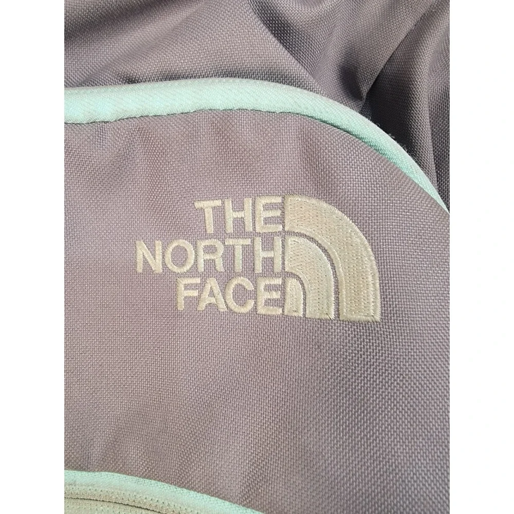 The North Face Pivoter Backpack Gray Mint Green Laptop School Travel Daypack